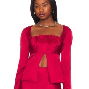 LPA Preston Blouse in Red